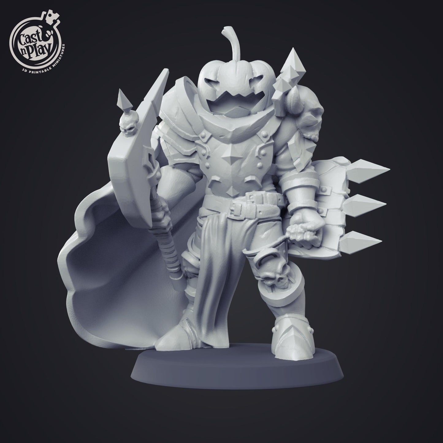 3D Printed Cast n Play Halloween Warrior 28mm 32mm D&D - 3D Printing Boss 