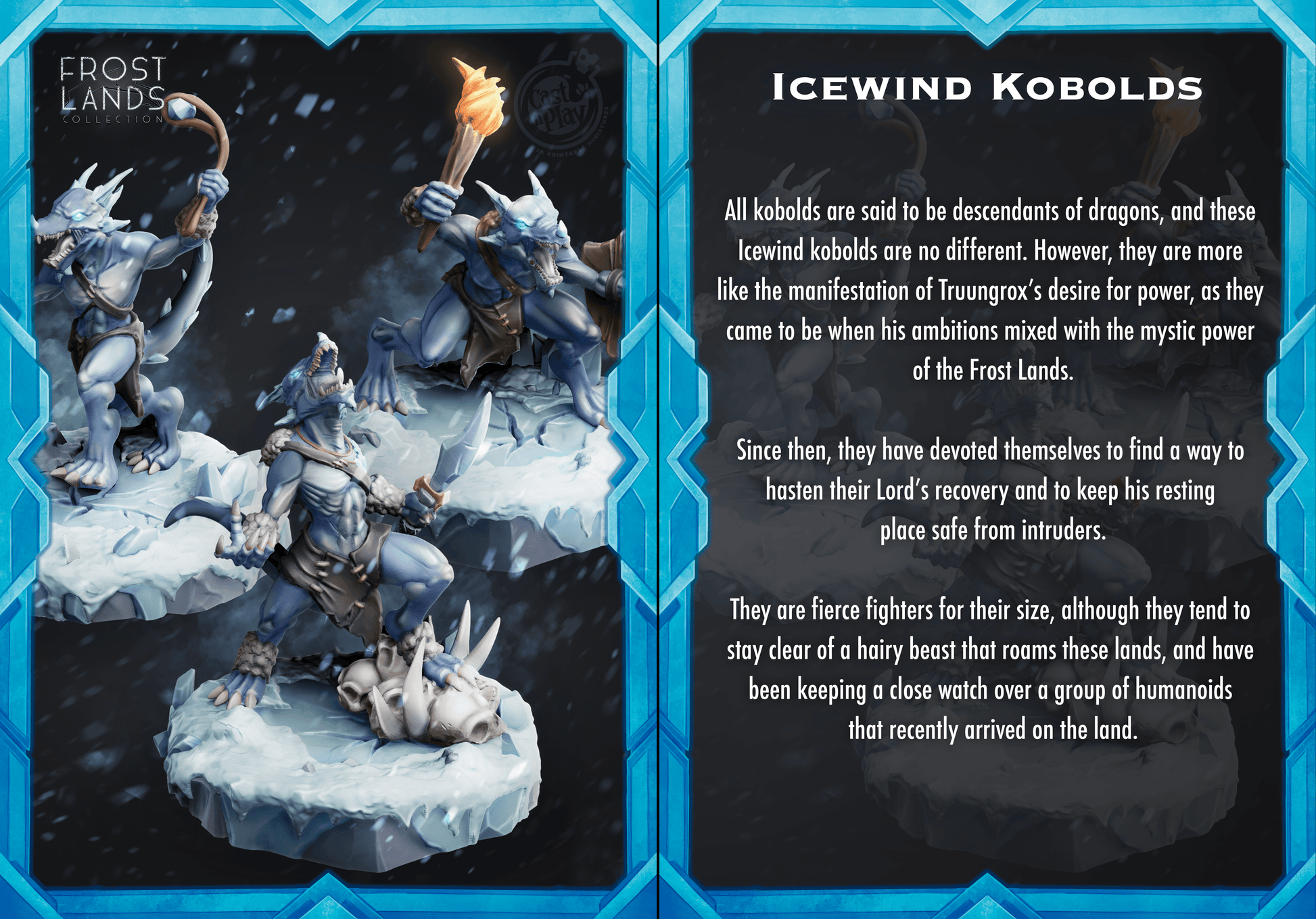 3D Printed Cast n Play Icewind Kobolds Frost Lands 28mm 32mm D&D - 3D Printing Boss 