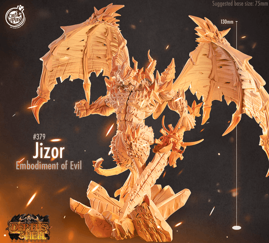 3D Printed Cast n Play Jizor Depths of Hell 28 32mm D&D - 3D Printing Boss 