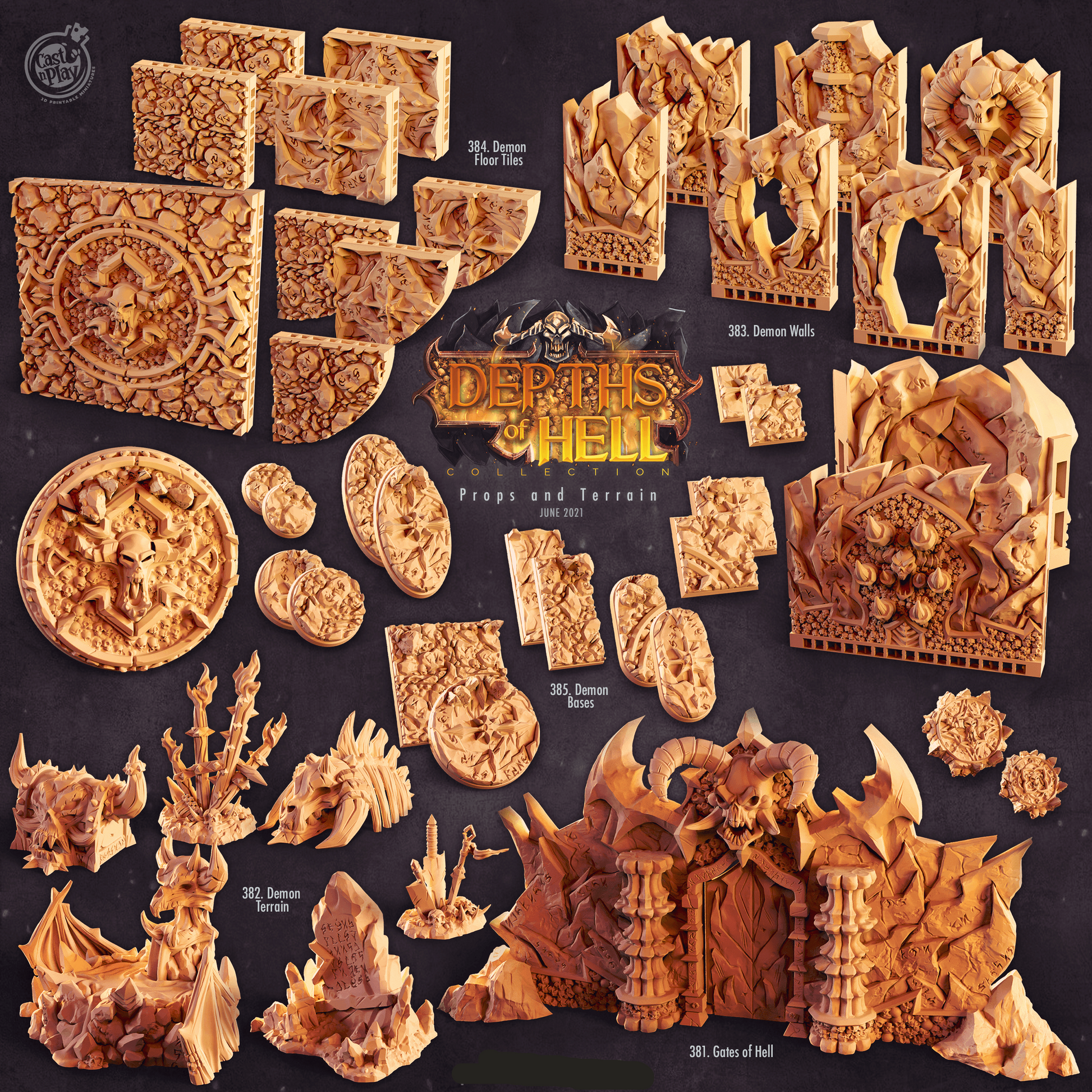 3D Printed Cast n Play Jizor's Imps Depths of Hell 28mm 32mm D&D - 3D Printing Boss 
