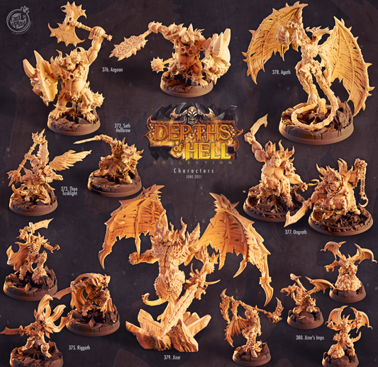 3D Printed Cast n Play Jizor's Imps Depths of Hell 28mm 32mm D&D - 3D Printing Boss 