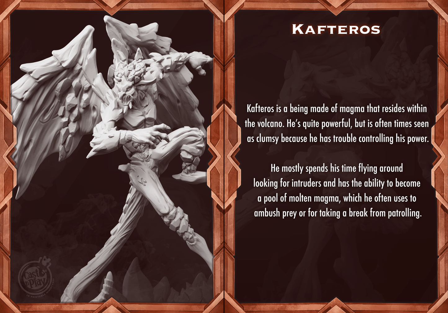 3D Printed Cast n Play Kafteros Set Mount Magma Collection 28mm 32mm D&D - 3D Printing Boss 