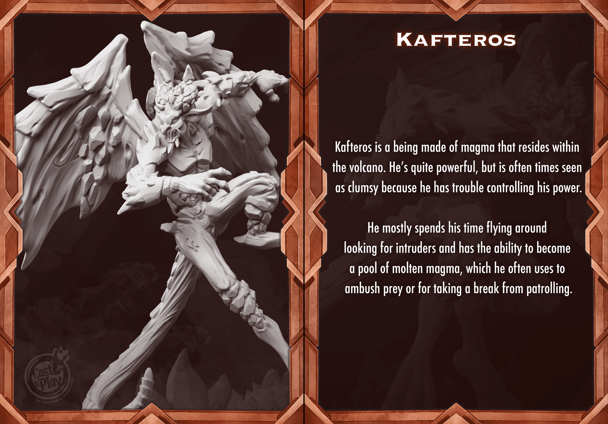 3D Printed Cast n Play Kafteros Set Mount Magma Collection 28mm 32mm D&D - 3D Printing Boss 