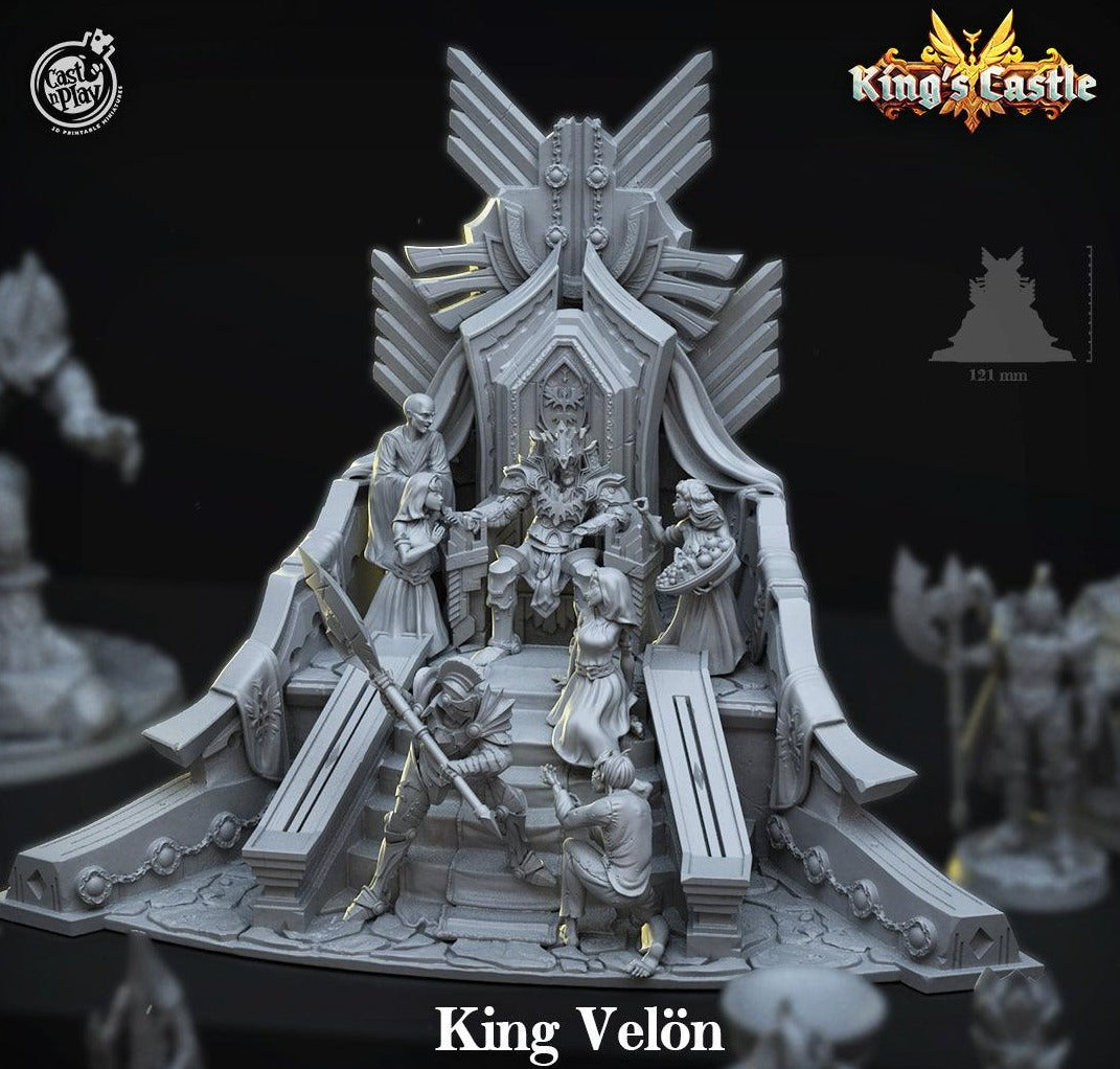 3D Printed Cast n Play King Velon King's Castle 28 32mm D&D - 3D Printing Boss 