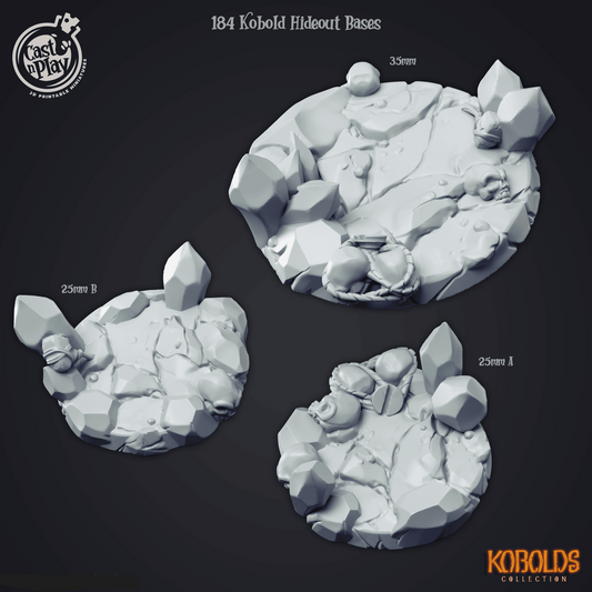 3D Printed Cast n Play Kobold Bases- Kobolds Collection 28mm 32mm D&D - 3D Printing Boss 