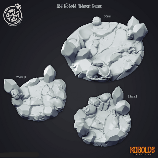 3D Printed Cast n Play Kobold Bases- Kobolds Collection 28mm 32mm D&D - 3D Printing Boss 