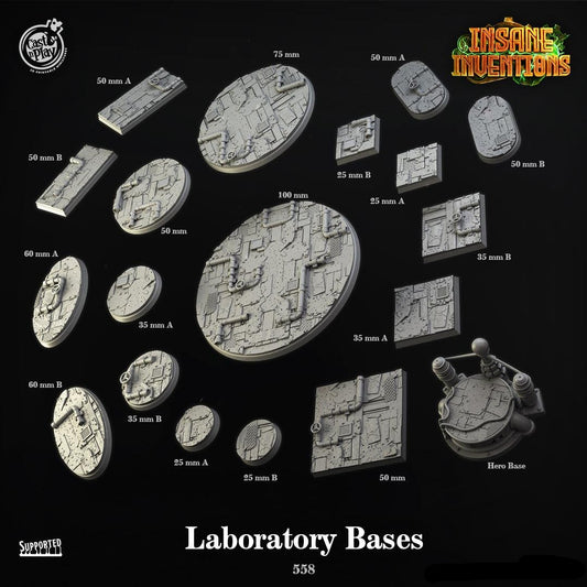 3D Printed Cast n Play Laboratory Bases Set Insane Inventions 28mm 32mm D&D - 3D Printing Boss 