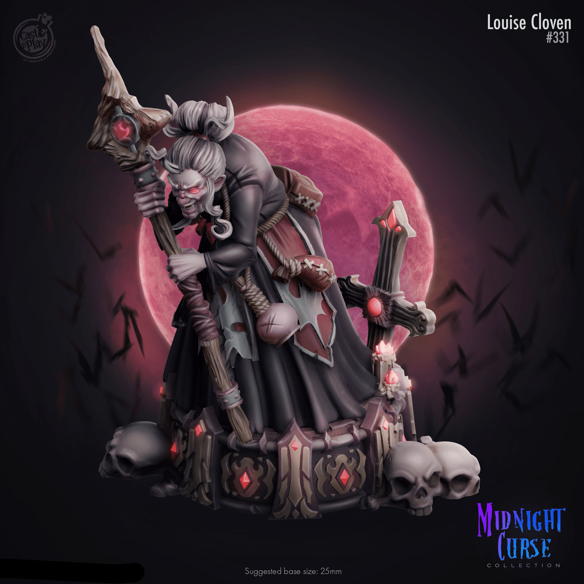 3D Printed Cast n Play Louise Cloven Midnight Curse Collection 28 32mm D&D - 3D Printing Boss 