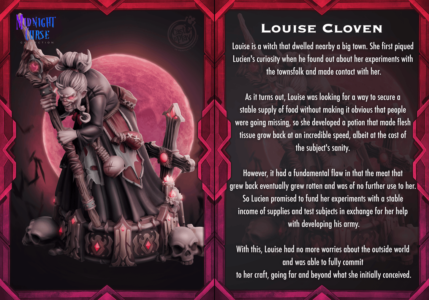 3D Printed Cast n Play Louise Cloven Midnight Curse Collection 28 32mm D&D - 3D Printing Boss 