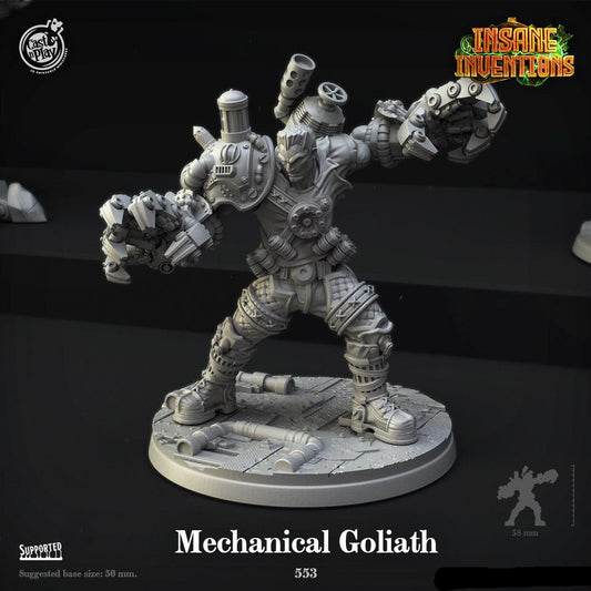 3D Printed Cast n Play Mechanical Goliath Insane Inventions 28mm 32mm D&D - 3D Printing Boss 