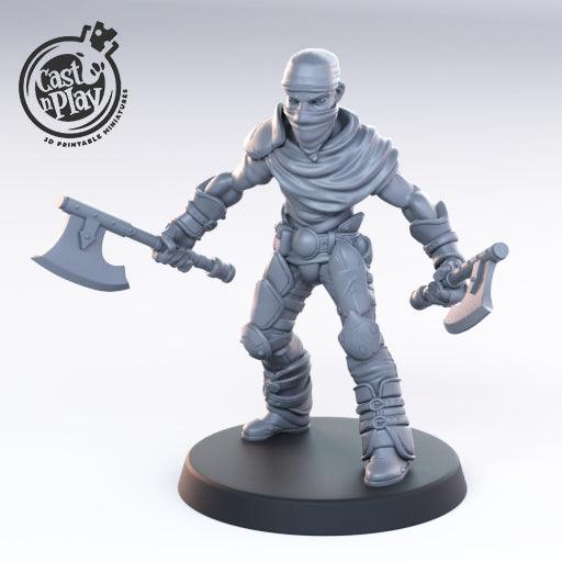 3D Printed Cast n Play Melee Bandit 28mm 32mm D&D - 3D Printing Boss 