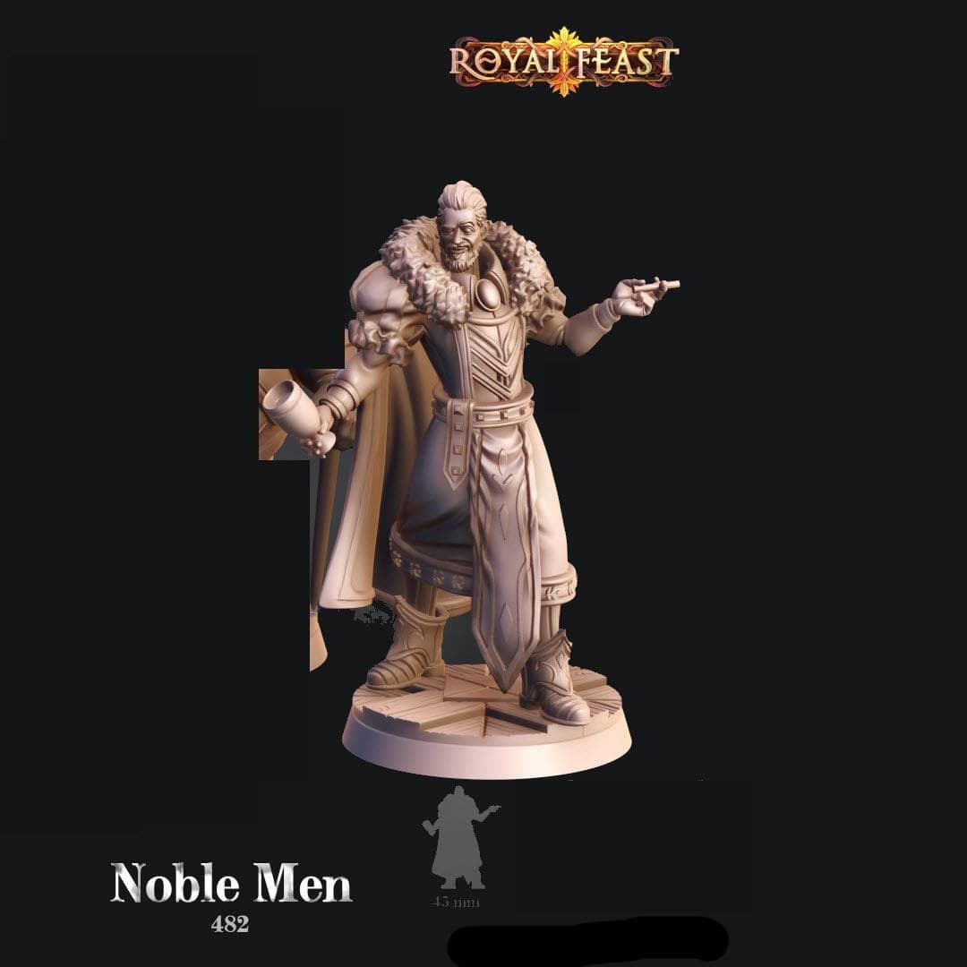 3D Printed Cast n Play Noble Man 28mm 32mm D&D - 3D Printing Boss 