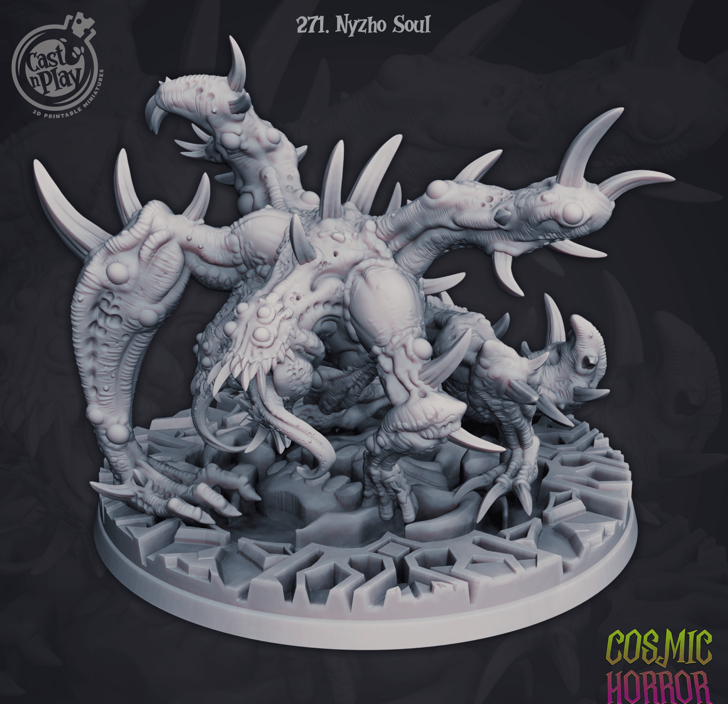 3D Printed Cast n Play Nyzho Soul Cosmic Horrors 28mm 32mm D&D - 3D Printing Boss 