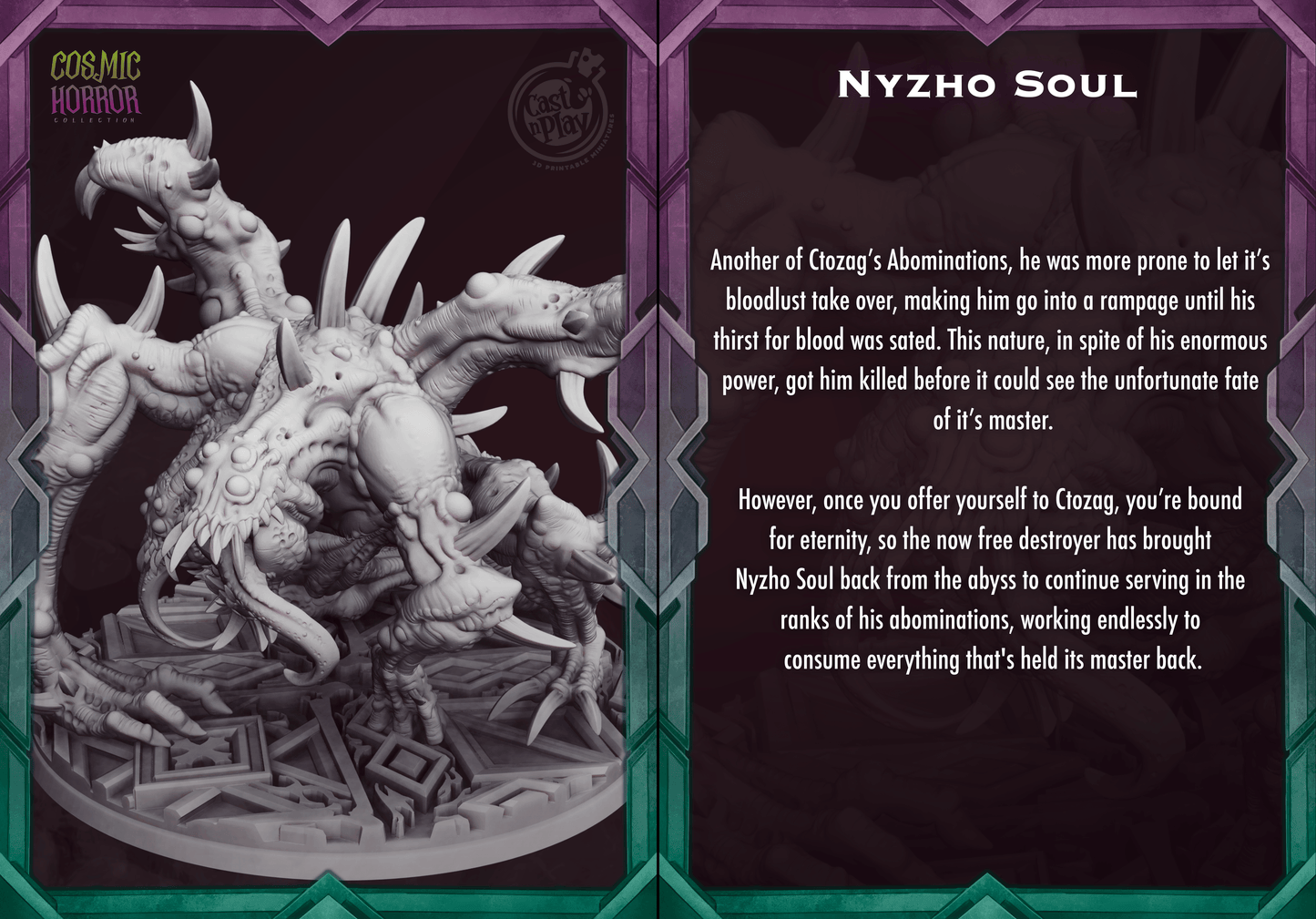 3D Printed Cast n Play Nyzho Soul Cosmic Horrors 28mm 32mm D&D - 3D Printing Boss 
