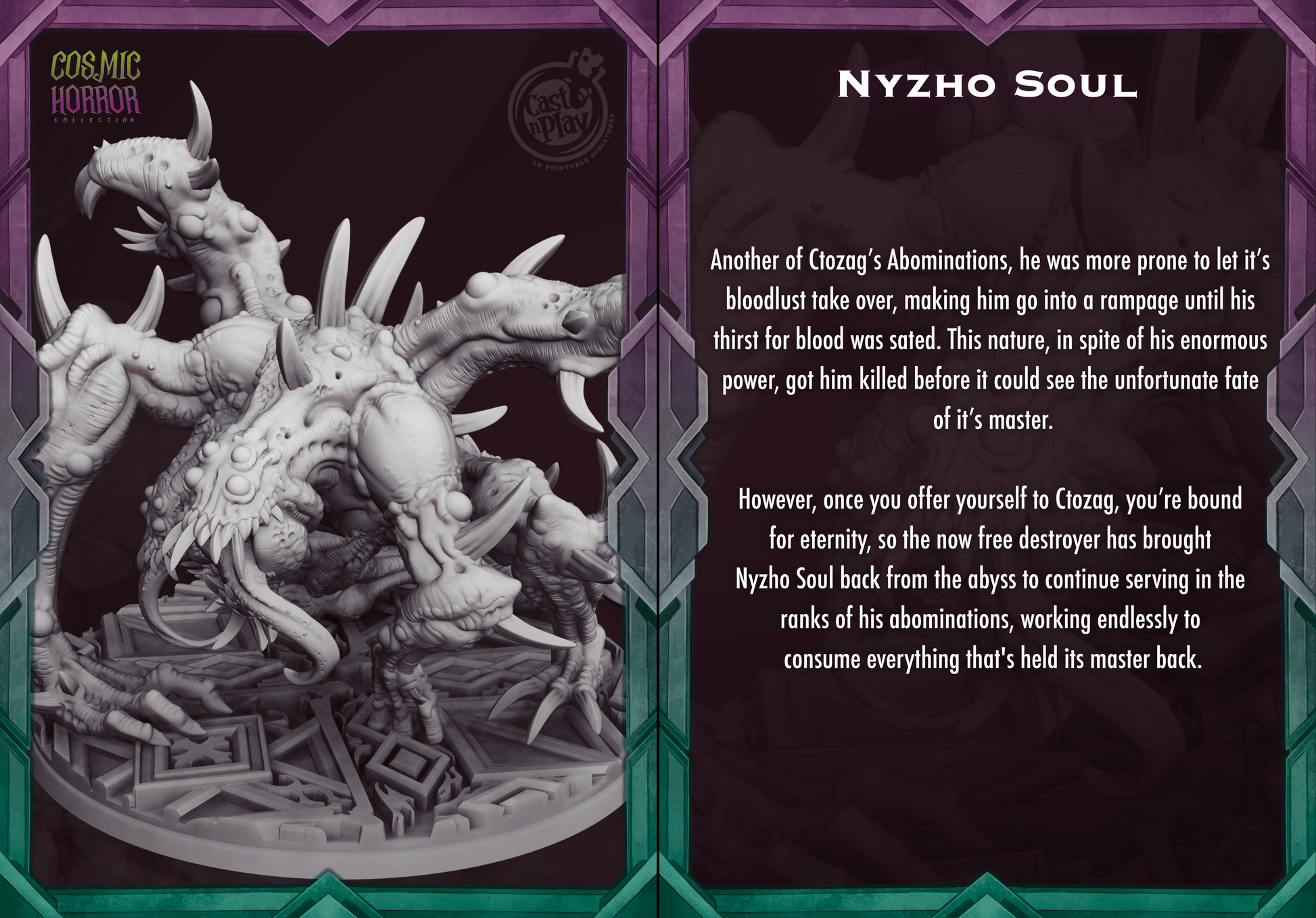 3D Printed Cast n Play Nyzho Soul Cosmic Horrors 28mm 32mm D&D - 3D Printing Boss 