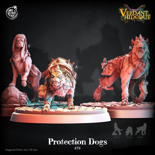3D Printed Cast n Play Protection Dogs Verdant Hideout 28 32mm D&D - 3D Printing Boss 