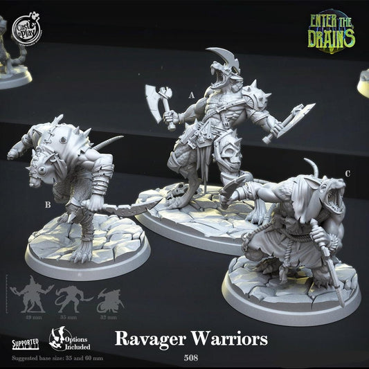3D Printed Cast n Play Ravager Warriors Enter the Drains 28mm 32mm D&D - 3D Printing Boss 