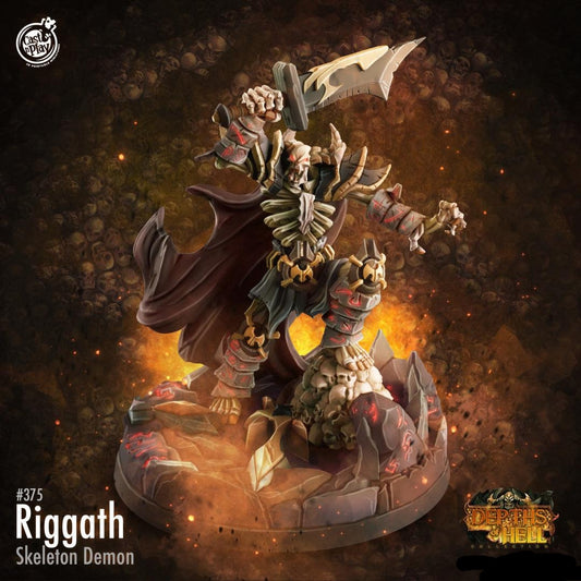 3D Printed Cast n Play Riggarth Skeleton Demon Depth of Hell 28mm 32mm D&D - 3D Printing Boss 