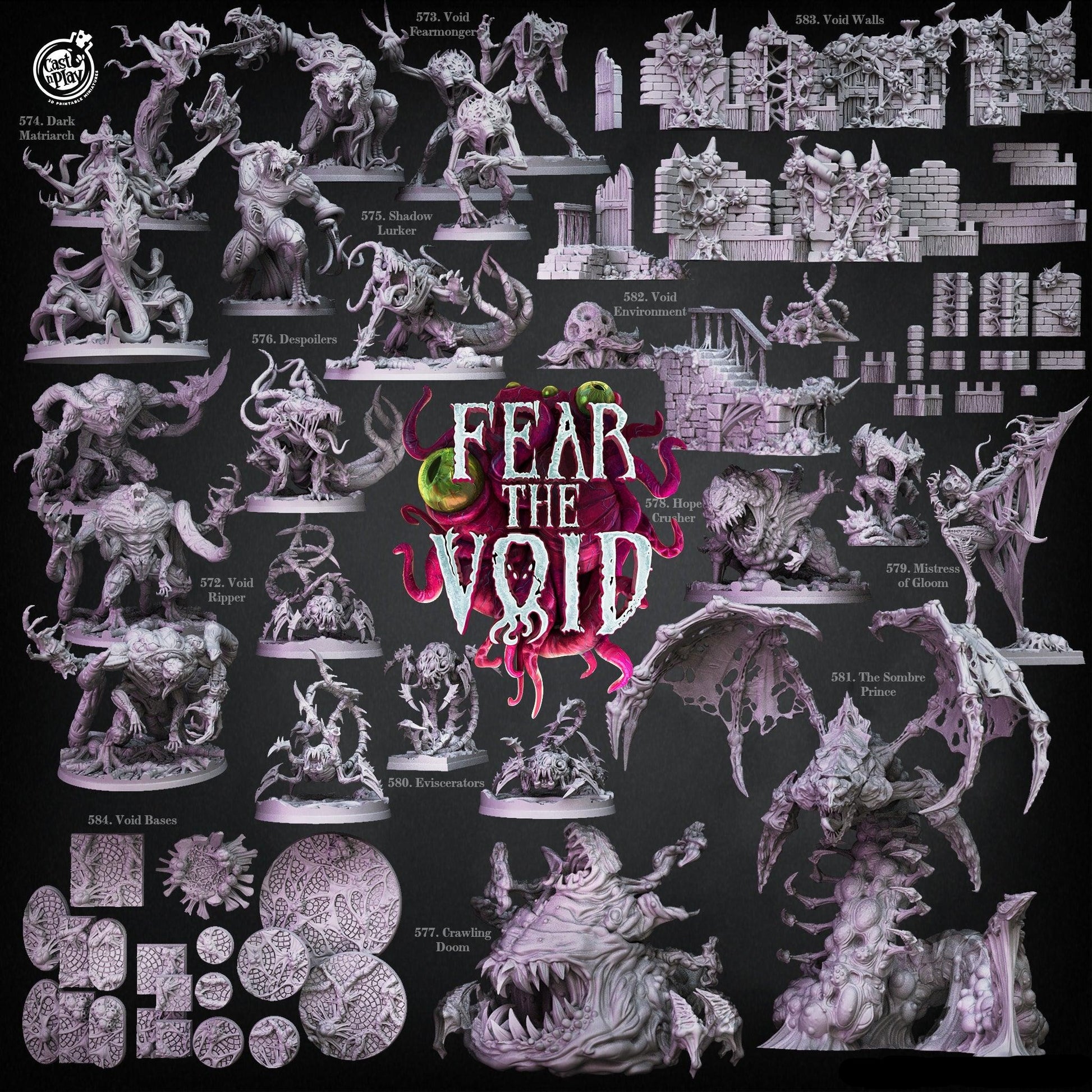 3D Printed Cast n Play Shadow Lurker Fear the Void 28mm 32mm D&D - 3D Printing Boss 