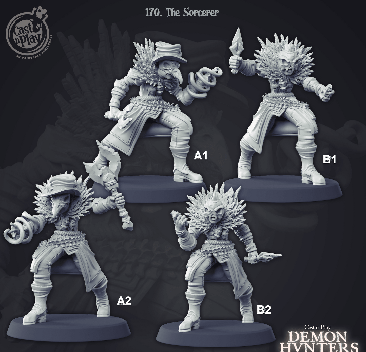 3D Printed Cast n Play The Sorcerer Demon Hunters 28mm 32mm D&D - 3D Printing Boss 