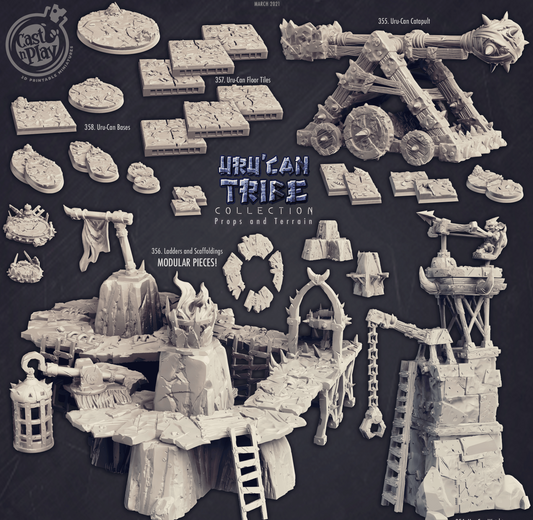 3D Printed Cast n Play Uru-Can Watchtower UruCan Tribe 28mm 32mm D&D - 3D Printing Boss 