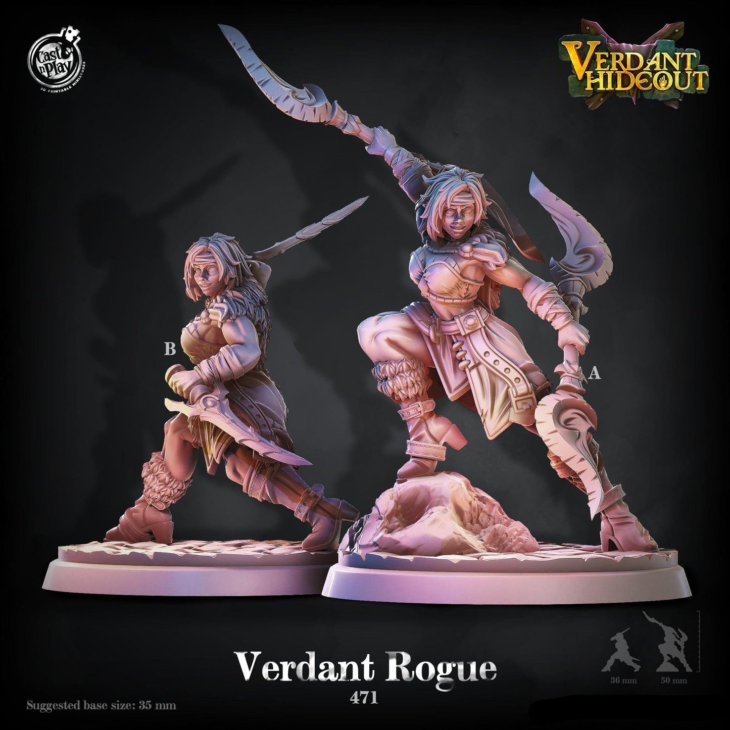 3D Printed Cast n Play Verdant Rogue Verdant Hideout 28mm 32mm D&D - 3D Printing Boss 