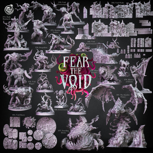 3D Printed Cast n Play Void Bases Fear the Void Set 28mm 32mm D&D - 3D Printing Boss 