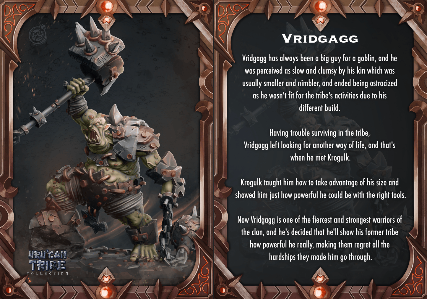 3D Printed Cast n Play Vridgagg Orge Uru'Can Tribe 28mm 32mm D&D - 3D Printing Boss 