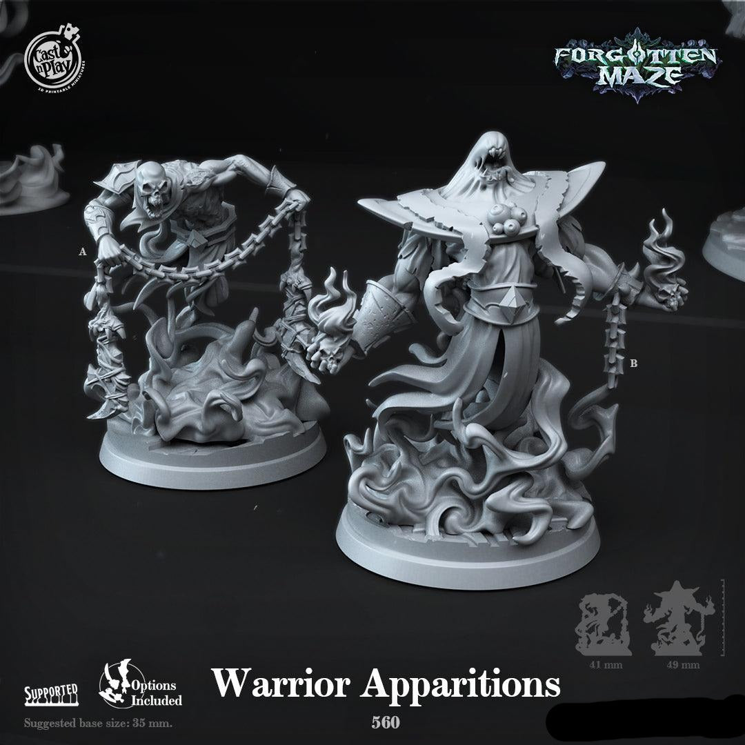 3D Printed Cast n Play Warrior Apparitions Forgotten Maze 28mm 32mm D&D - 3D Printing Boss 