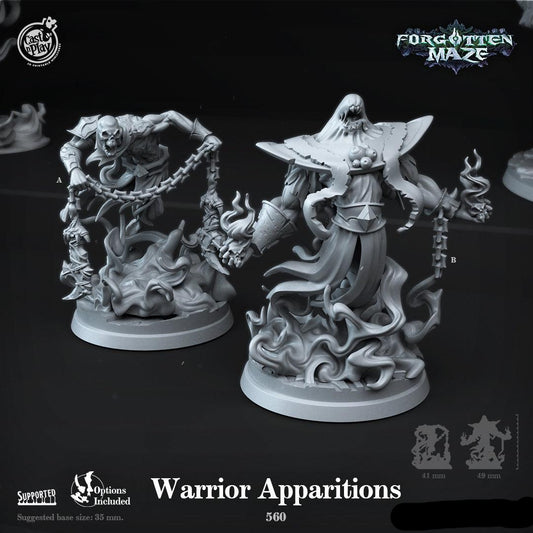 3D Printed Cast n Play Warrior Apparitions Forgotten Maze 28mm 32mm D&D - 3D Printing Boss 