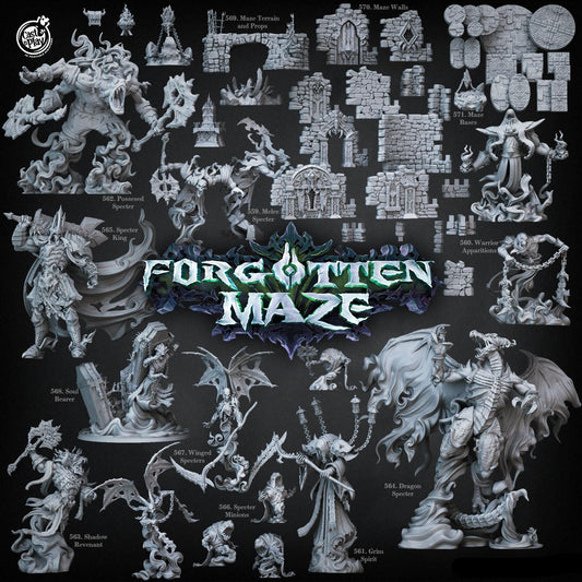 3D Printed Cast n Play Winged Specters Forgotten Maze 28mm 32mm D&D - 3D Printing Boss 