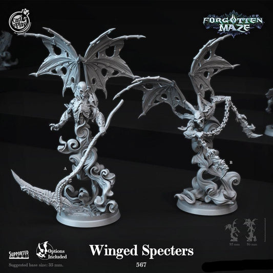 3D Printed Cast n Play Winged Specters Forgotten Maze 28mm 32mm D&D - 3D Printing Boss 