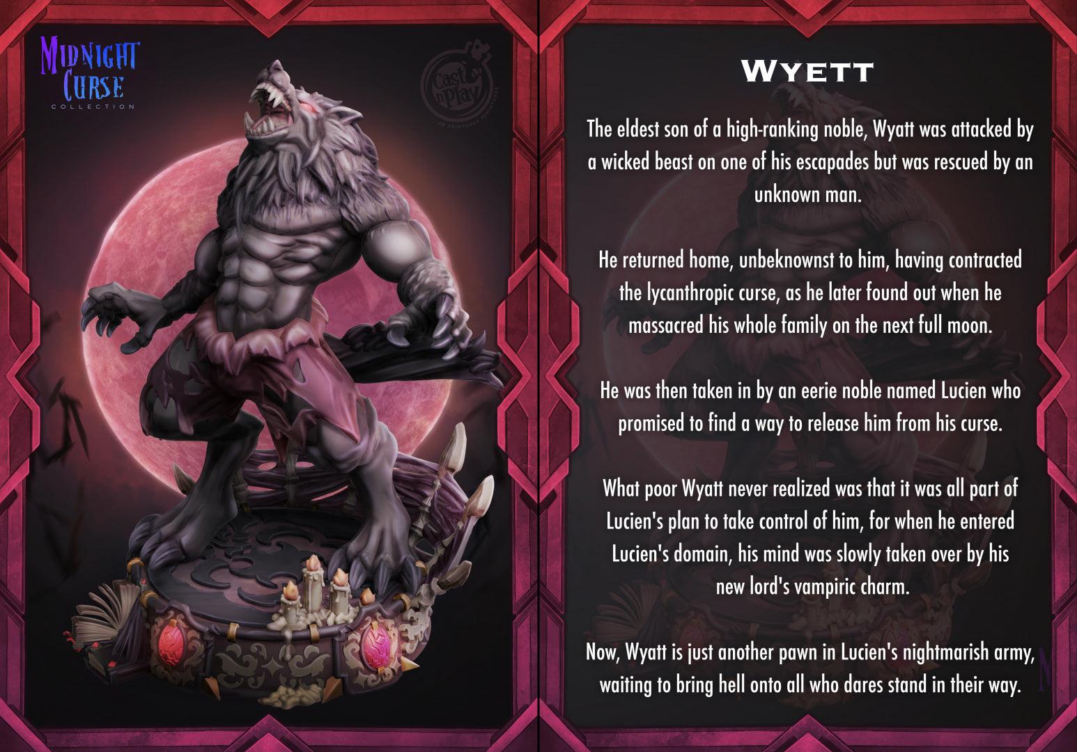 3D Printed Cast n Play Wyett Werewolf Midnight Curse 28mm 32mm D&D - 3D Printing Boss 