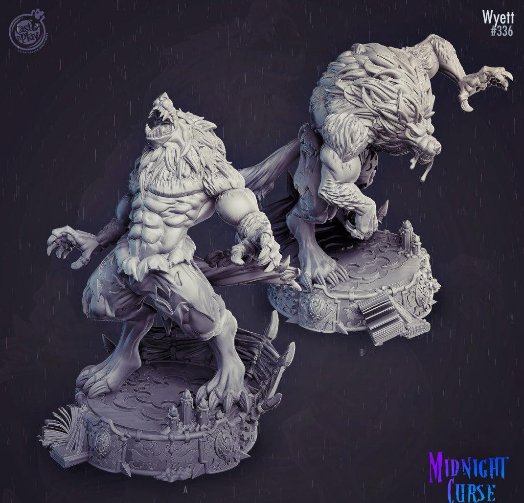 3D Printed Cast n Play Wyett Werewolf Midnight Curse 28mm 32mm D&D - 3D Printing Boss 