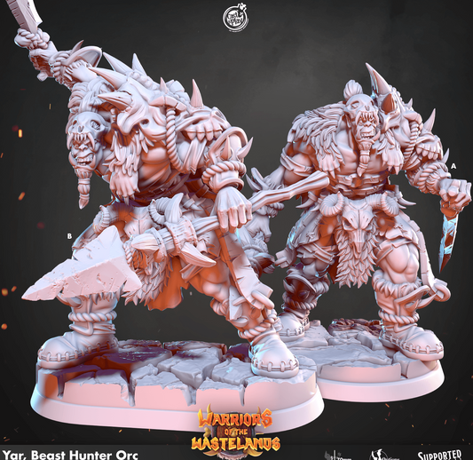 3D Printed Cast n Play Yar Beast Hunter Orc Warriors of the Wastelands 28mm 32mm D&D - 3D Printing Boss 