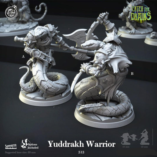 3D Printed Cast n Play Yuddrakh Warrior Enter the Drains 28mm 32mm D&D - 3D Printing Boss 