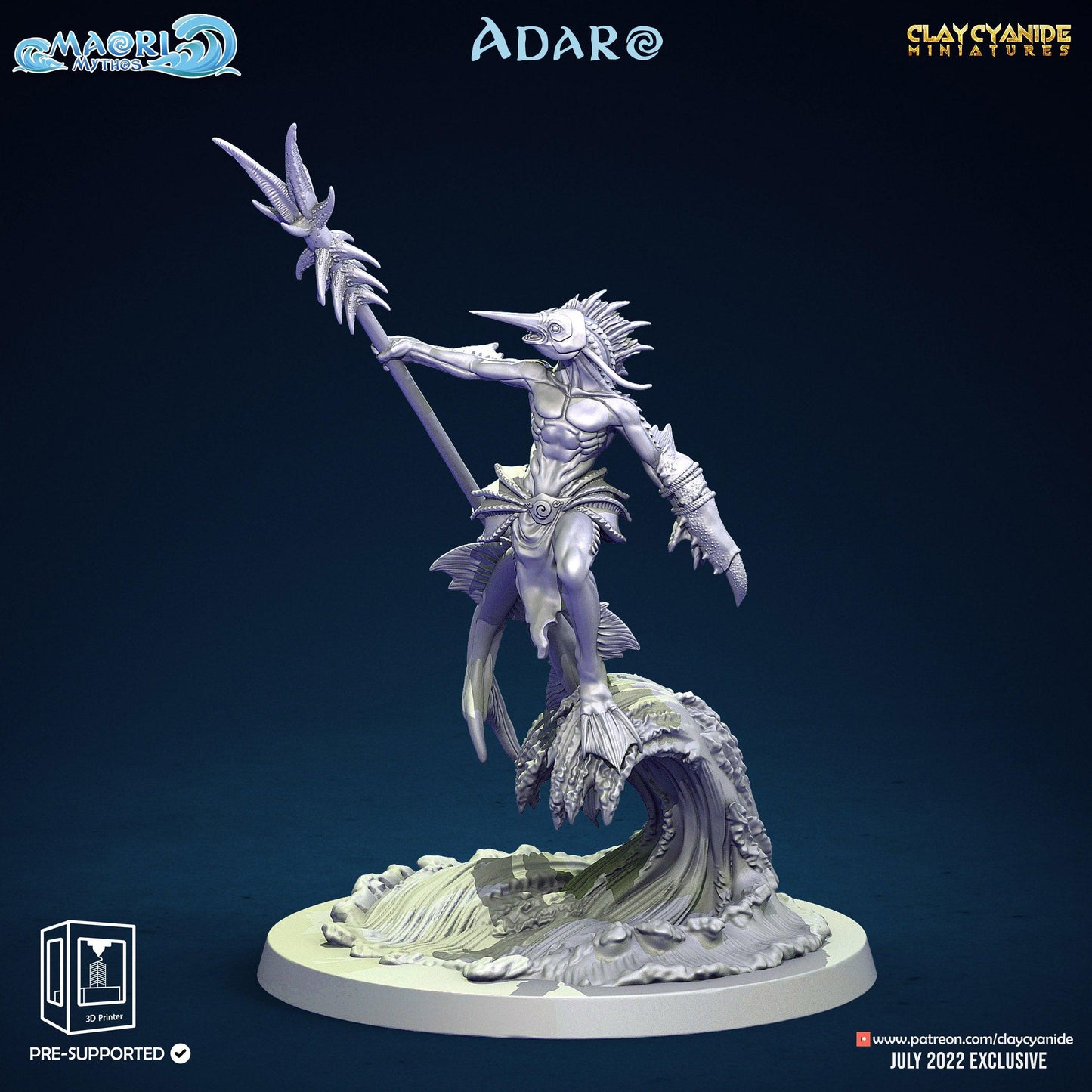 3D Printed Clay Cyanide Adaro Riders Set Maori Mythos 28mm-32mm Ragnarok D&D - 3D Printing Boss 