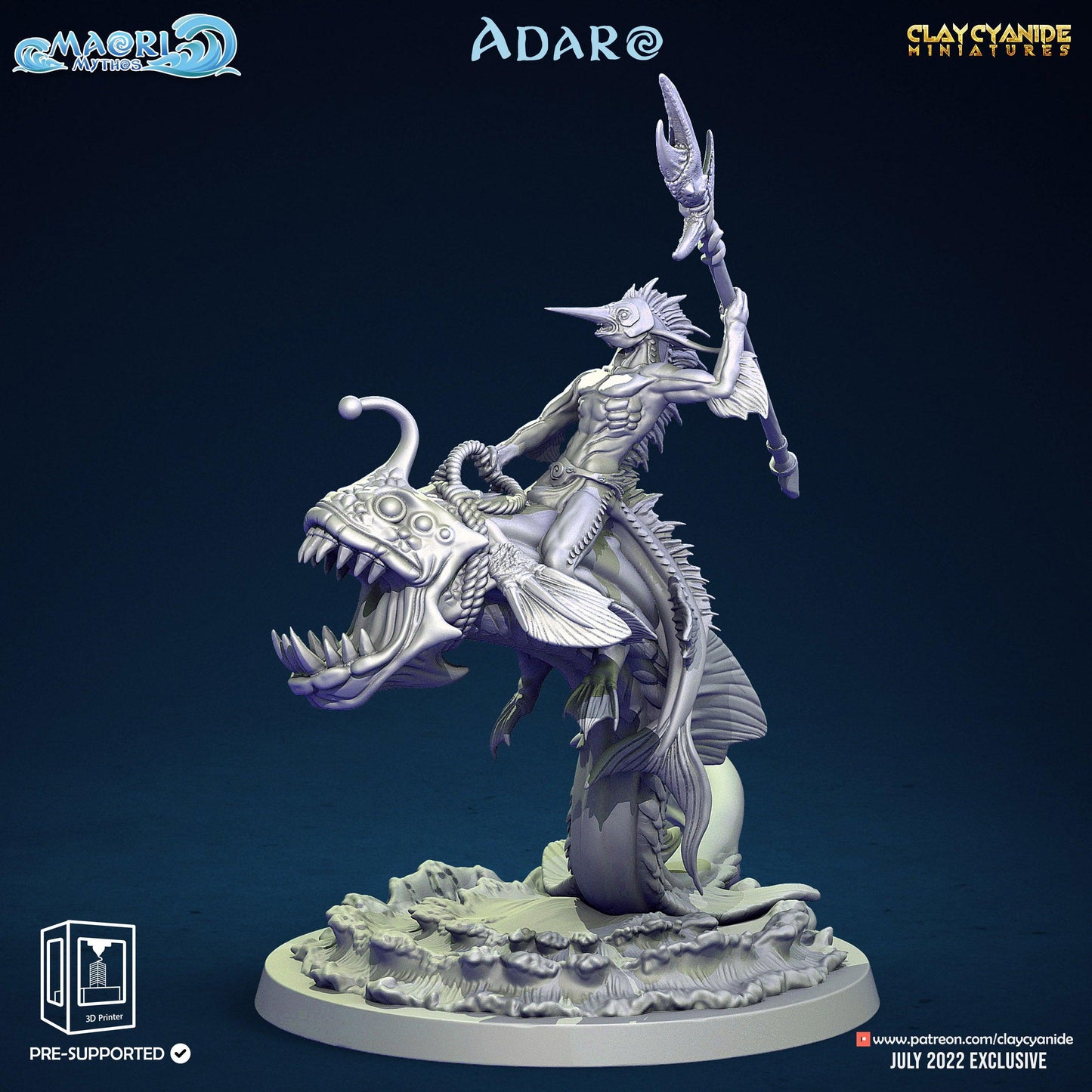 3D Printed Clay Cyanide Adaro Riders Set Maori Mythos 28mm-32mm Ragnarok D&D - 3D Printing Boss 