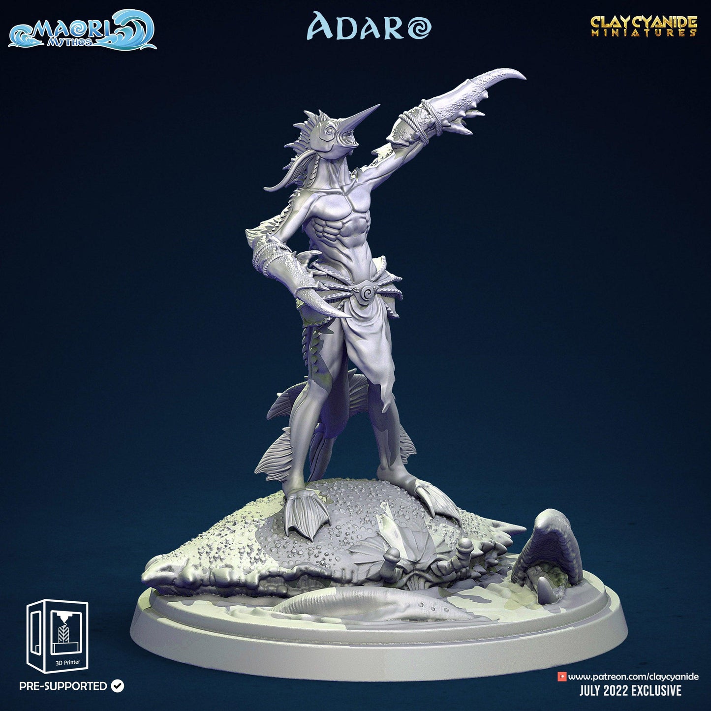 3D Printed Clay Cyanide Adaro Riders Set Maori Mythos 28mm-32mm Ragnarok D&D - 3D Printing Boss 