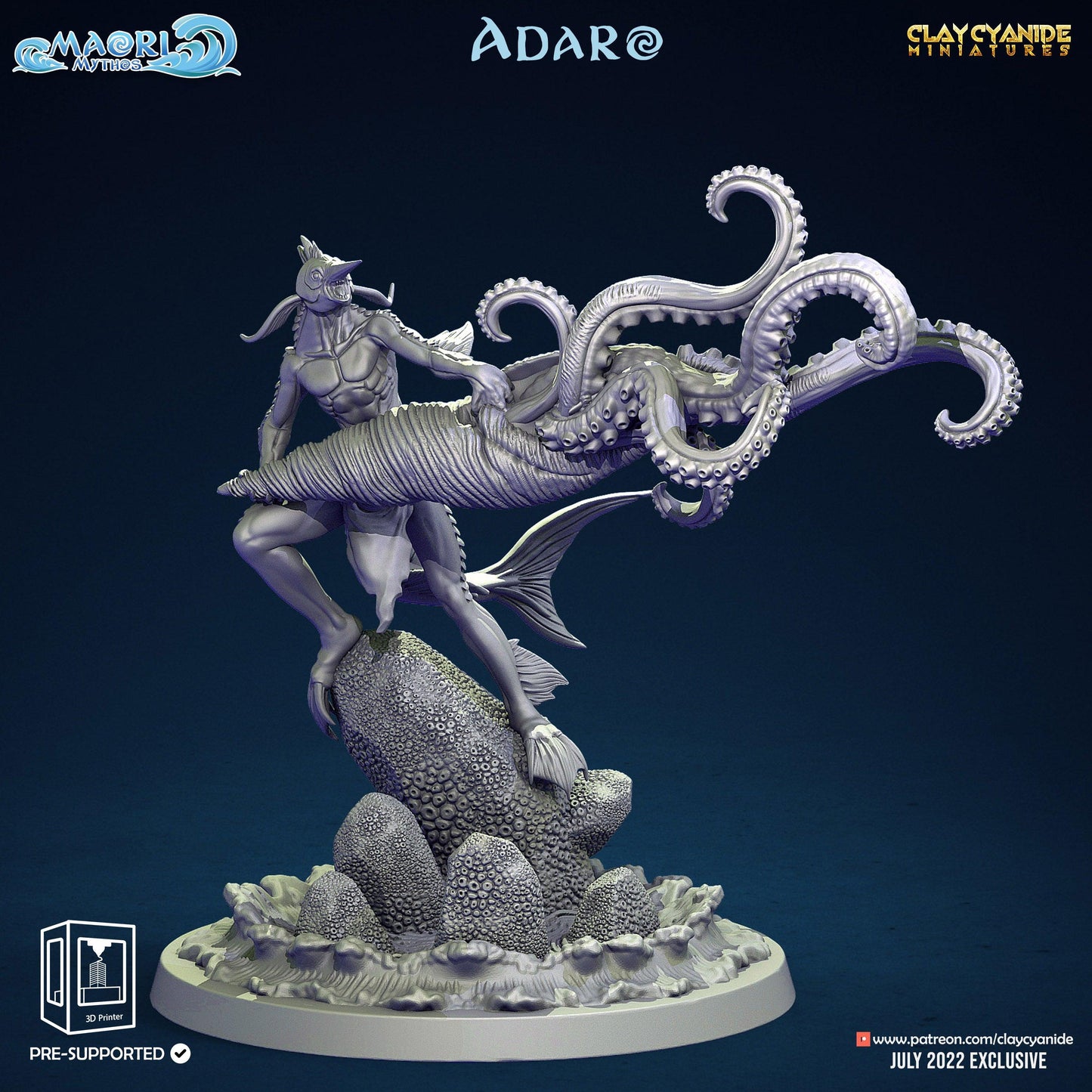 3D Printed Clay Cyanide Adaro Riders Set Maori Mythos 28mm-32mm Ragnarok D&D - 3D Printing Boss 