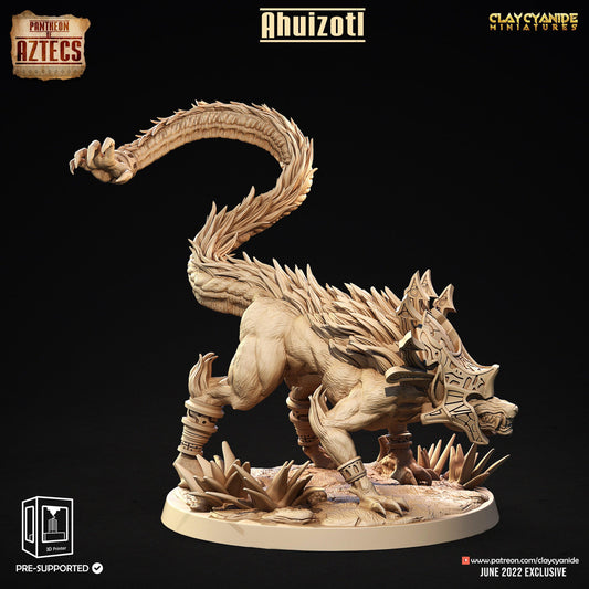3D Printed Clay Cyanide Ahuizotl Pantheon of Aztecs Ragnarok D&D - 3D Printing Boss 