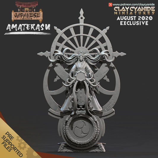 3D Printed Clay Cyanide Amaterasu Japanese Deities Ragnarok D&D - 3D Printing Boss 
