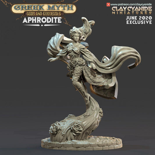 3D Printed Clay Cyanide Aphrodite Greek Myth Gods and Goddesses Ragnarok D&D - 3D Printing Boss 