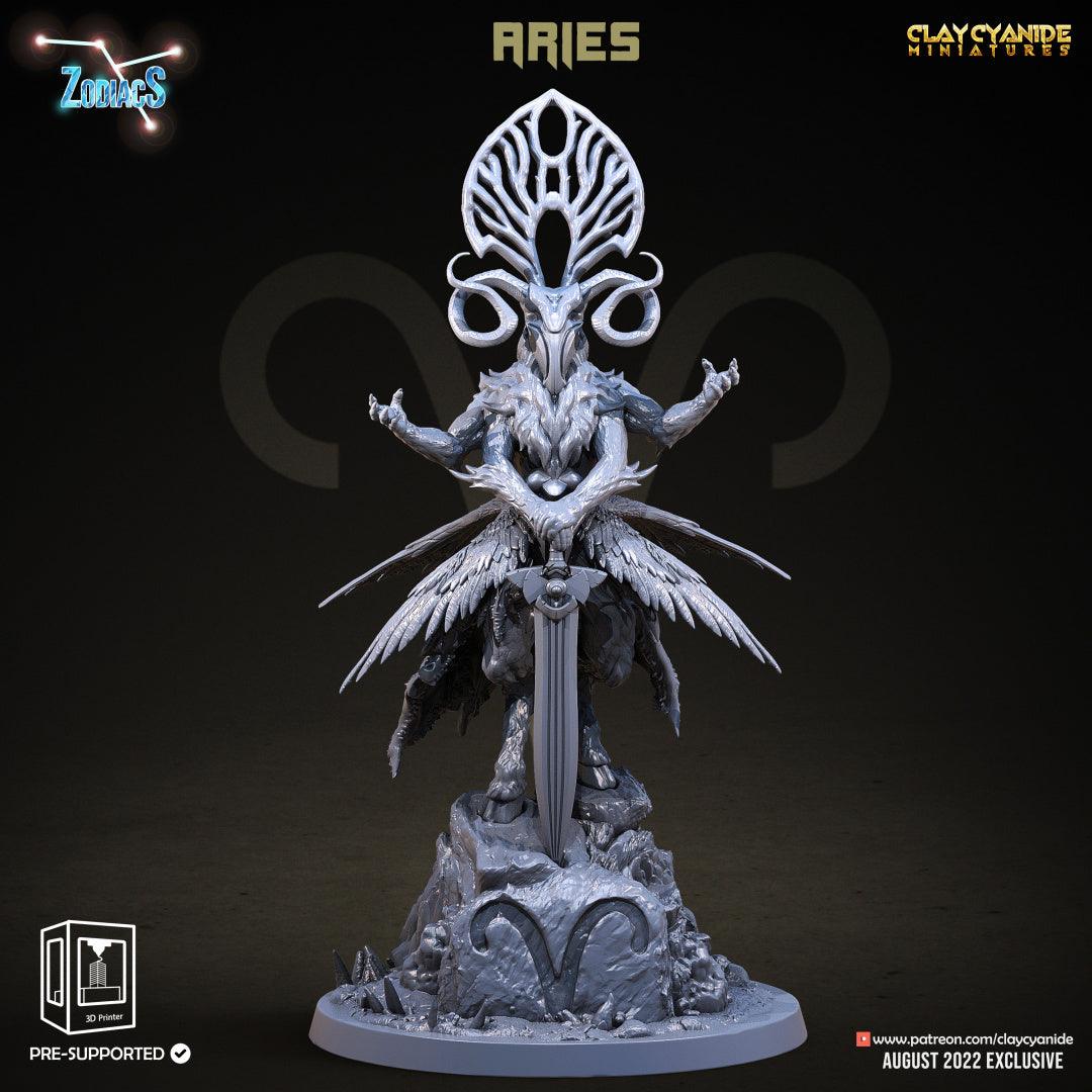 3D Printed Clay Cyanide Aries Zodics 28mm-32mm Ragnarok D&D - 3D Printing Boss 