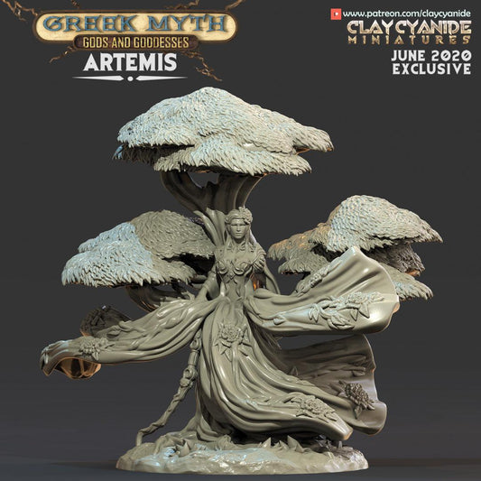 3D Printed Clay Cyanide Artemis Greek Myth Gods and Goddesses Ragnarok D&D - 3D Printing Boss 