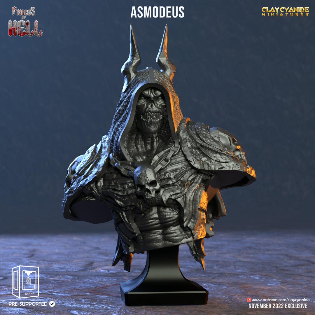 3D Printed Clay Cyanide Asmodeus Bust Princes of Hell Ragnarok D&D - 3D Printing Boss 