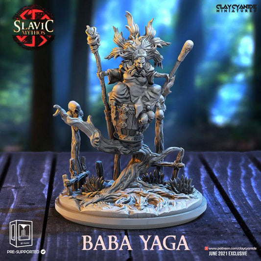 3D Printed Clay Cyanide Baba Yaga Witch Ragnarok D&D - 3D Printing Boss 