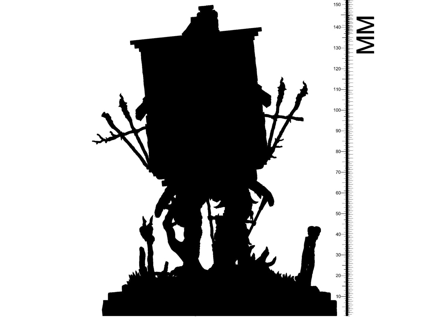 3D Printed Clay Cyanide Baba Yaga's Hut 28mm-32mm Ragnarok D&D - 3D Printing Boss 