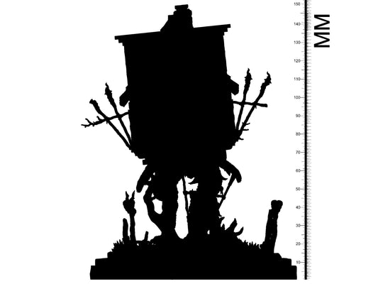 3D Printed Clay Cyanide Baba Yaga's Hut 28mm-32mm Ragnarok D&D - 3D Printing Boss 