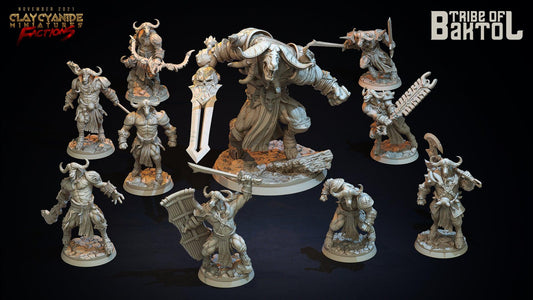 3D Printed Clay Cyanide Baktols Bull Minitours Factions Ragnarok D&D - 3D Printing Boss 